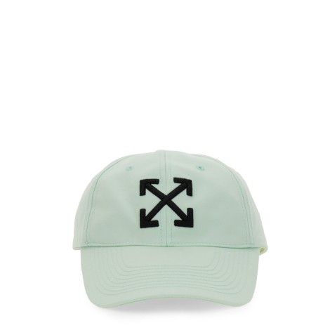 off-white baseball hat with logo