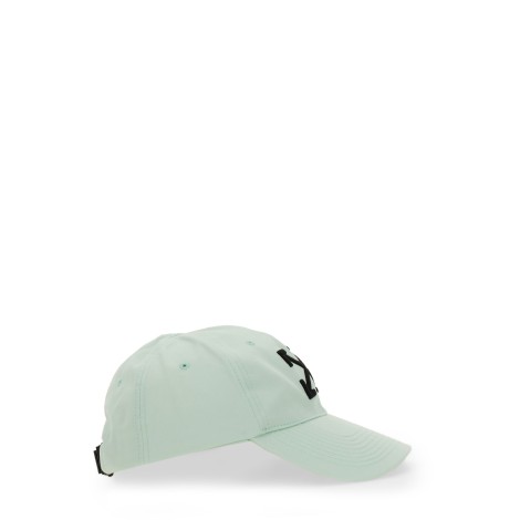 off-white baseball hat with logo