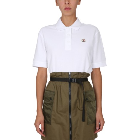 moncler polo with logo patch
