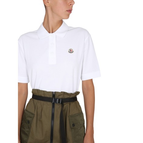 moncler polo with logo patch