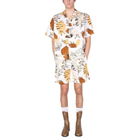 msgm shells print shirt