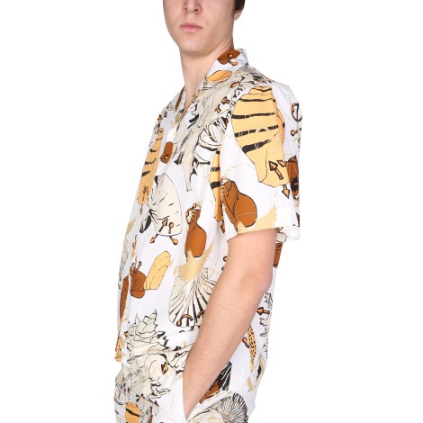 msgm shells print shirt