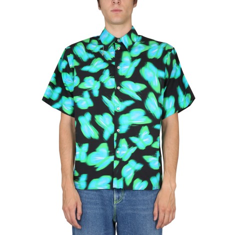msgm trippy butterfly print shirt