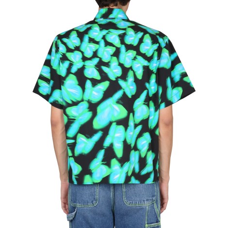 msgm trippy butterfly print shirt