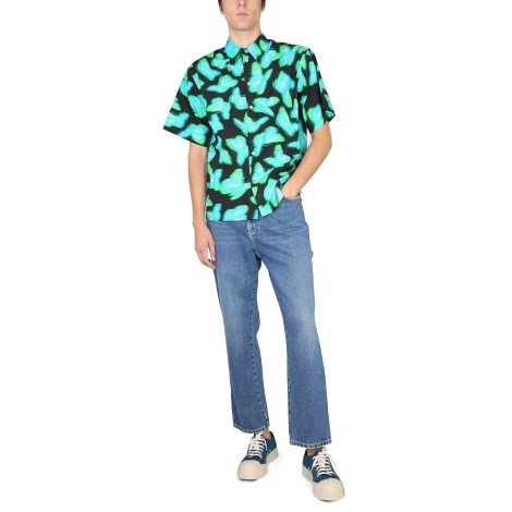 msgm trippy butterfly print shirt