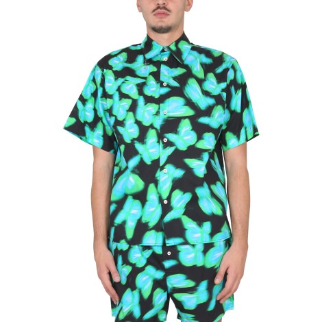 msgm trippy butterfly print shirt