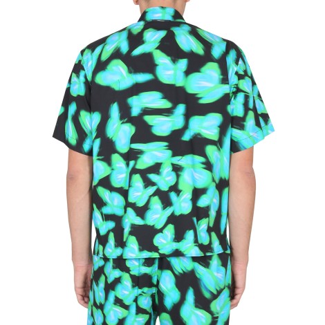 msgm trippy butterfly print shirt