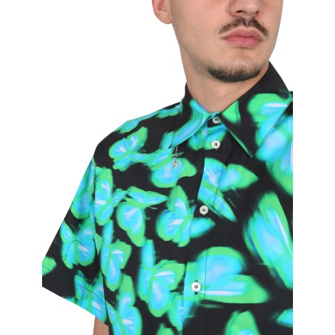 msgm trippy butterfly print shirt
