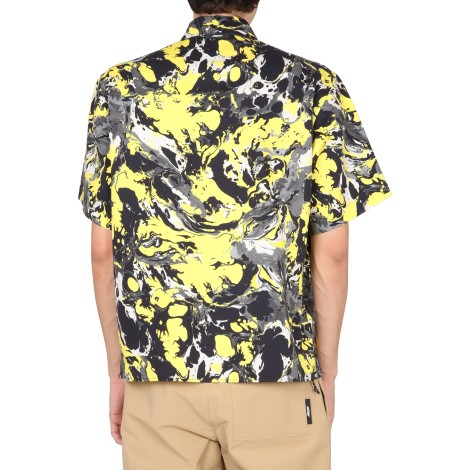 msgm marbled print shirt