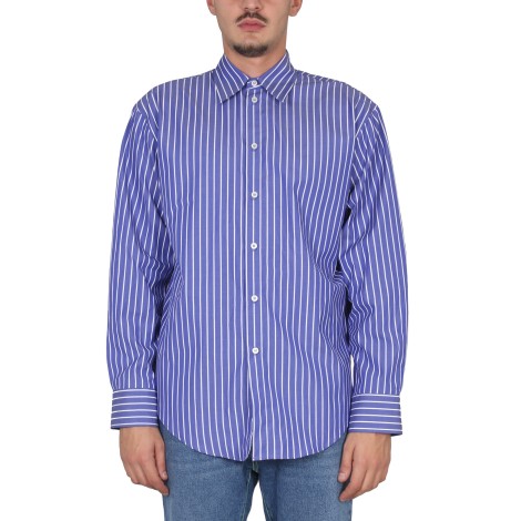 msgm shirt with stripe pattern