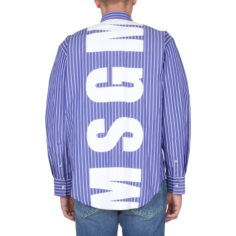 msgm shirt with stripe pattern