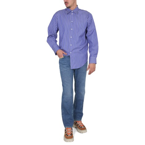 msgm shirt with stripe pattern