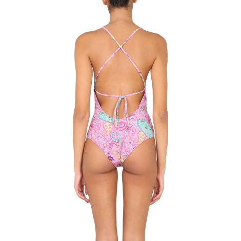 etro floral paisley print one piece swimsuit