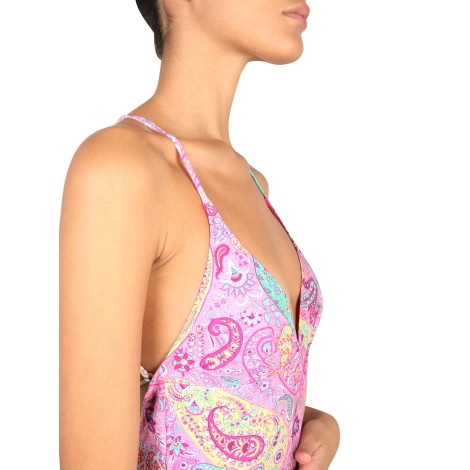 etro floral paisley print one piece swimsuit
