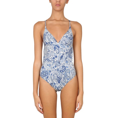 etro floral paisley print one piece swimsuit