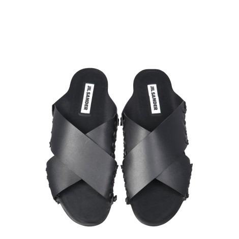 jil sander leather sandals