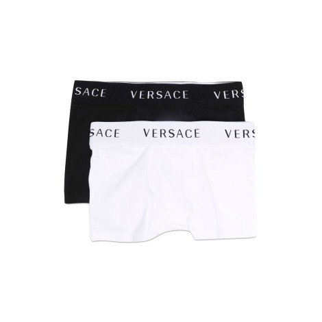 versace underwear essential stretch cotton grigio + nero