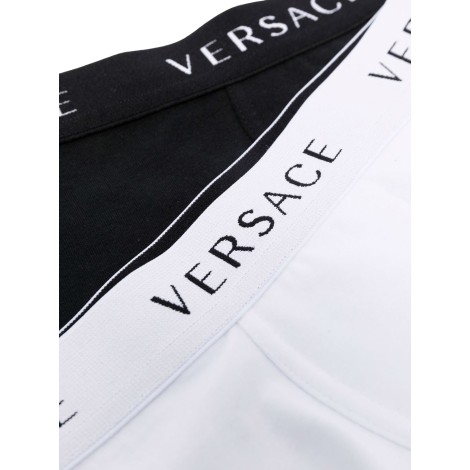versace underwear essential stretch cotton grigio + nero
