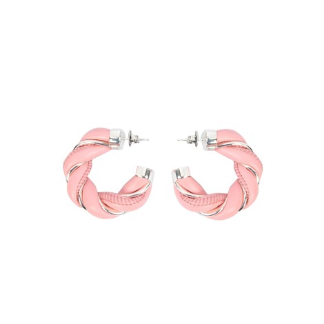bottega veneta braided hoop earrings
