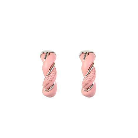 bottega veneta braided hoop earrings