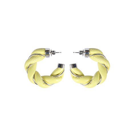 bottega veneta braided hoop earrings