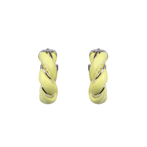 bottega veneta braided hoop earrings