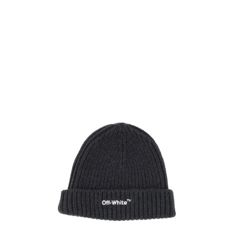 off-white hat with logo