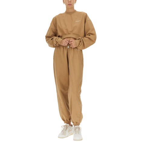 off-white jogging pants with logo