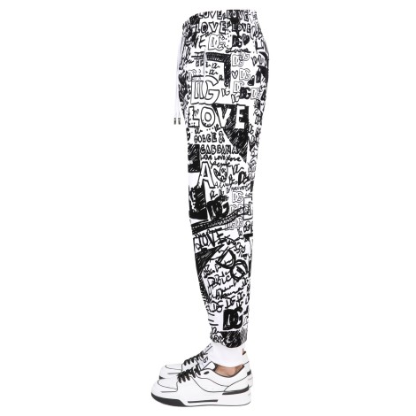 dolce & gabbana graffiti print jogging pants