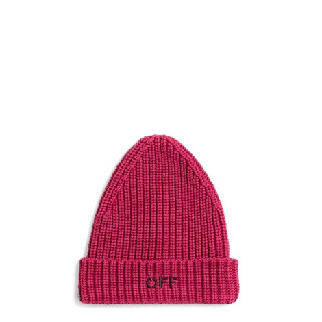off-white cappello beanie con logo