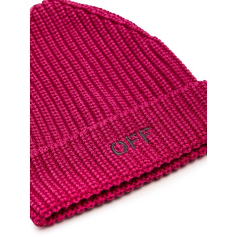 off-white cappello beanie con logo