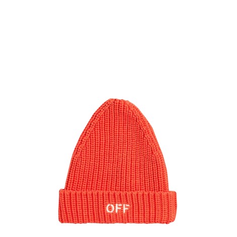 off-white cappello beanie  con logo