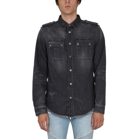 balmain camicia in denim