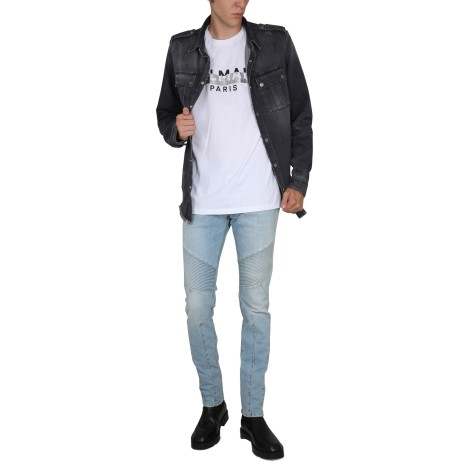 balmain camicia in denim