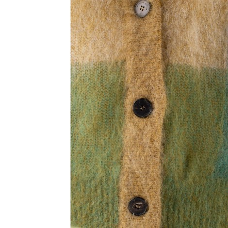 Cardigan in mohair verde