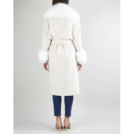 UN_FURTIVE Cappotto con inserti in vera pelliccia Un_Furtive