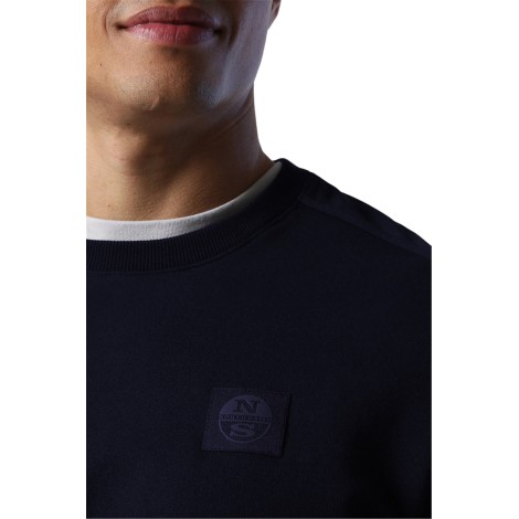 CREWNECK SWEATSHIRT W/POCKET NAVY BLUE