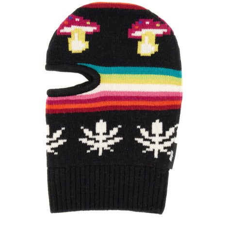msgm jacquard wool blend balaclava