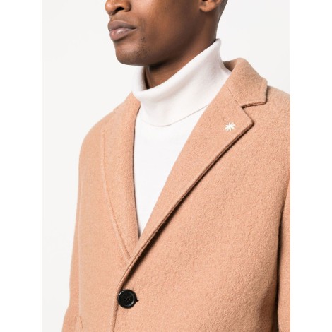 MANUEL RITZ blazer monopetto beige con revers classico