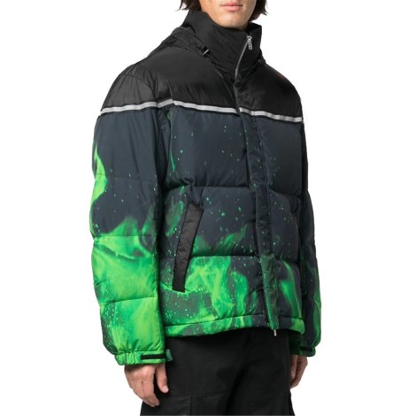 MEDIUM-WEIGHT PUFFER JKT GREEN FLAMES