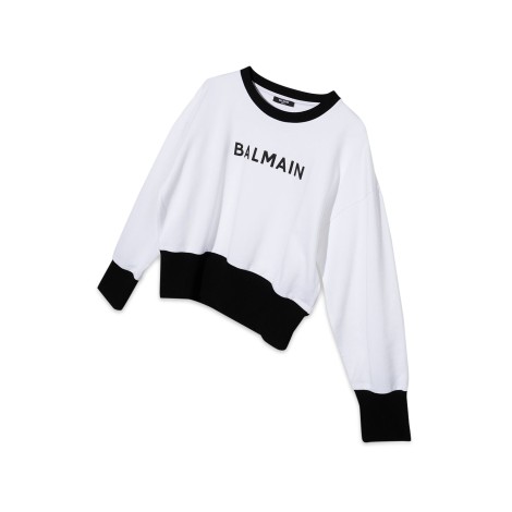 balmain felpa con logo
