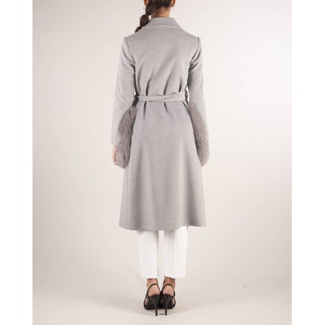 UN_FURTIVE Cappotto con inserti in vera pelliccia Un_Furtive