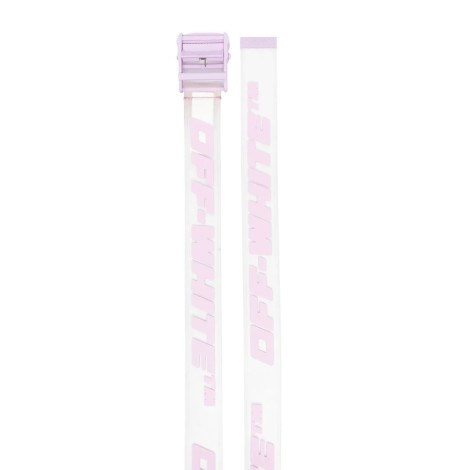OFF-WHITE Cintura Industrial Trasparente e Rosa