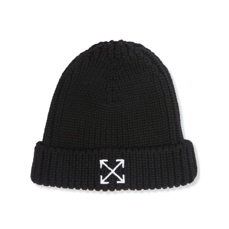 OFF-WHITE Beanie Arrows In Lana a Coste Nera
