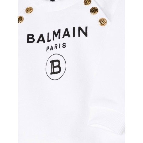 balmain sweatshirt logo and buttons