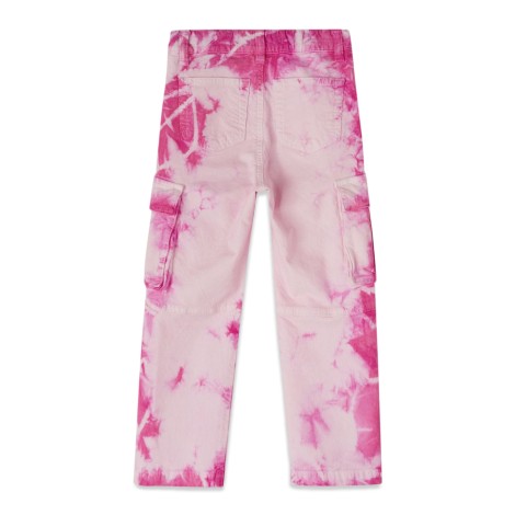 off-white velvet tie dye cargo pants