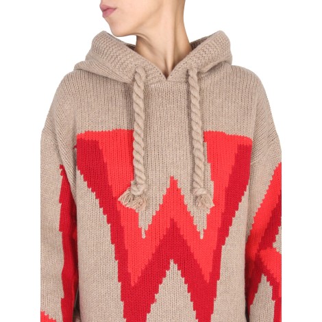 jw anderson knit sweatshirt with logo