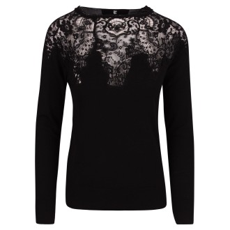 Ermanno Scervino Sweater with Lace Inserts 42