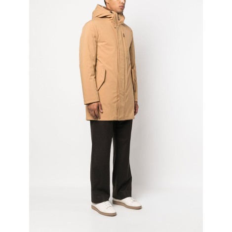 MANUEL RITZ parka imbottito con cappuccio color cammello