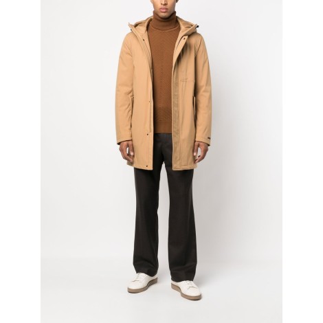 MANUEL RITZ parka imbottito con cappuccio color cammello